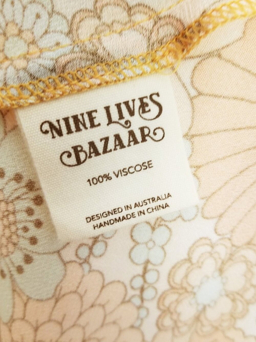 NEW Nine Lives Bazaar Penni Maxi Skirt in Oasis Yellow 10 $169 Retro 70s Vintage - Picture 13 of 15